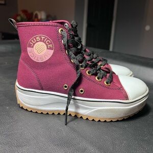 Justice girls high top sneakers